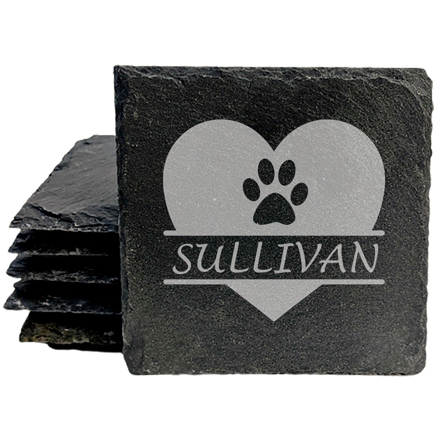 Wrapped in Love: Personalized Heart Paw Coasters for Pet Lovers