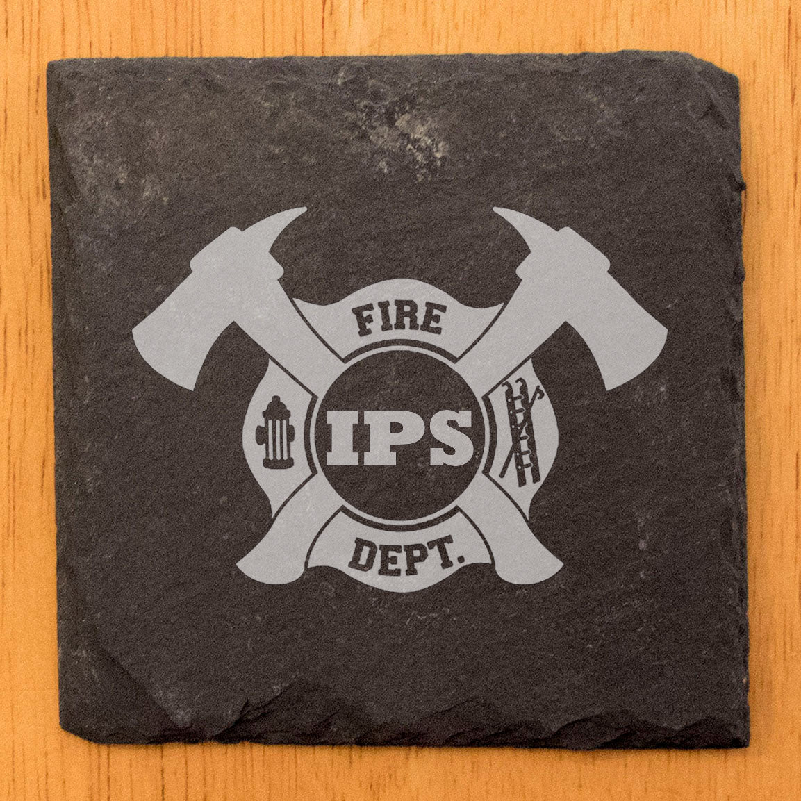 Honor the Hero: Personalized Firefighter Coasters with Monogram