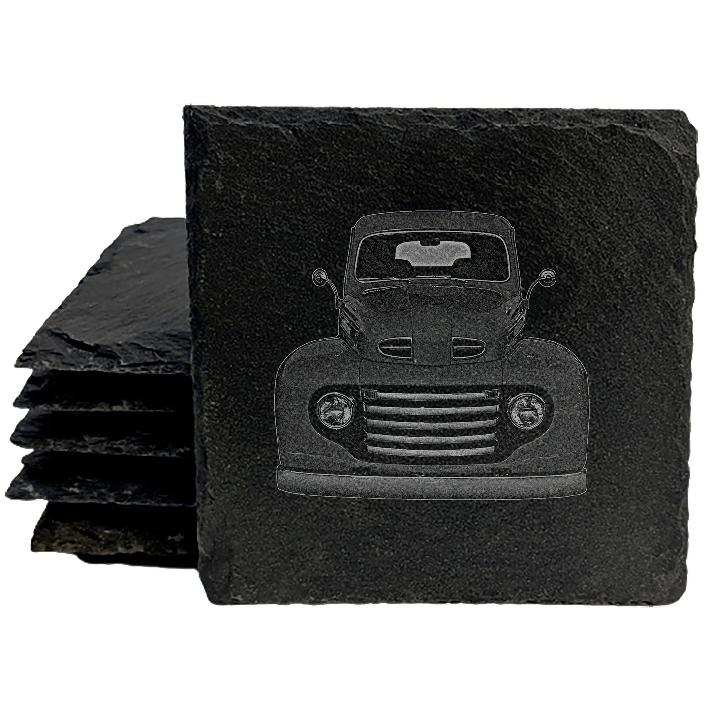 Timeless Classic: 1948 Ford F-100 Laser-Etched Coasters for Any Drink