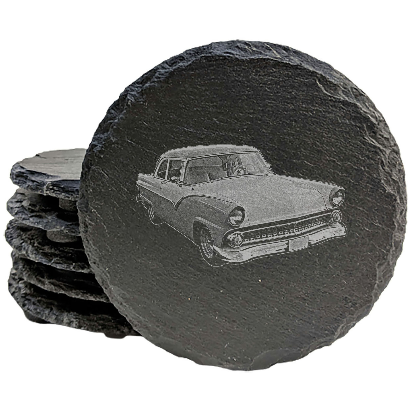 Timeless Design: Classic 1955 Ford Fairlane Coasters with Rustic Charm