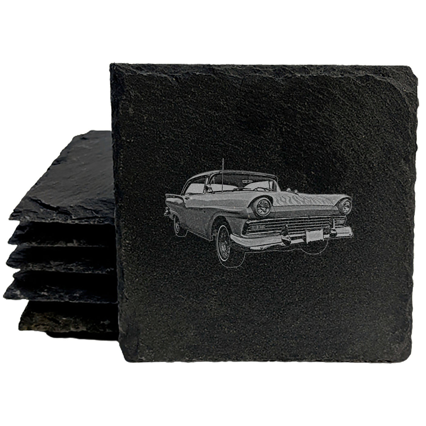 1955 Ford Fairlane 500: Classic Style on Laser-Etched Coasters
