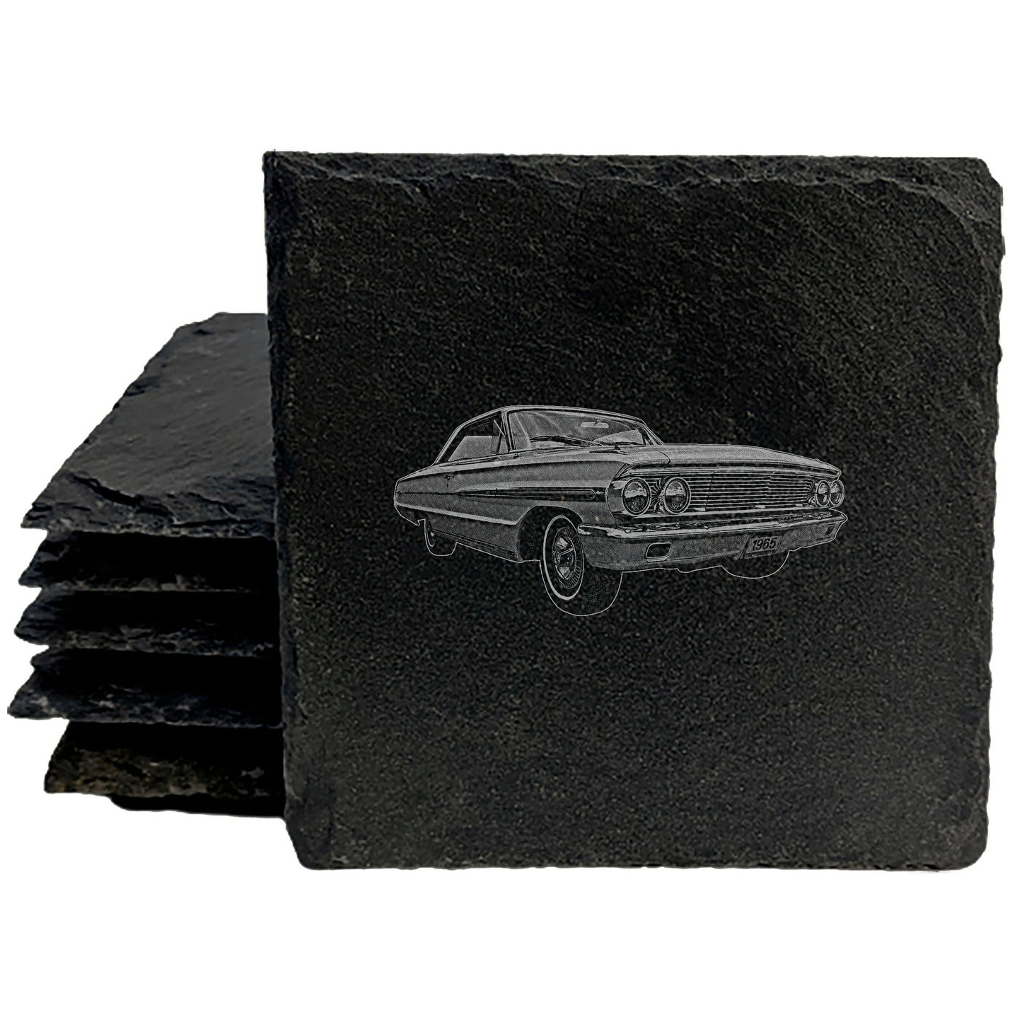 Coasting Through Time: Vintage 1965 Ford Galaxie Coasters with Character
