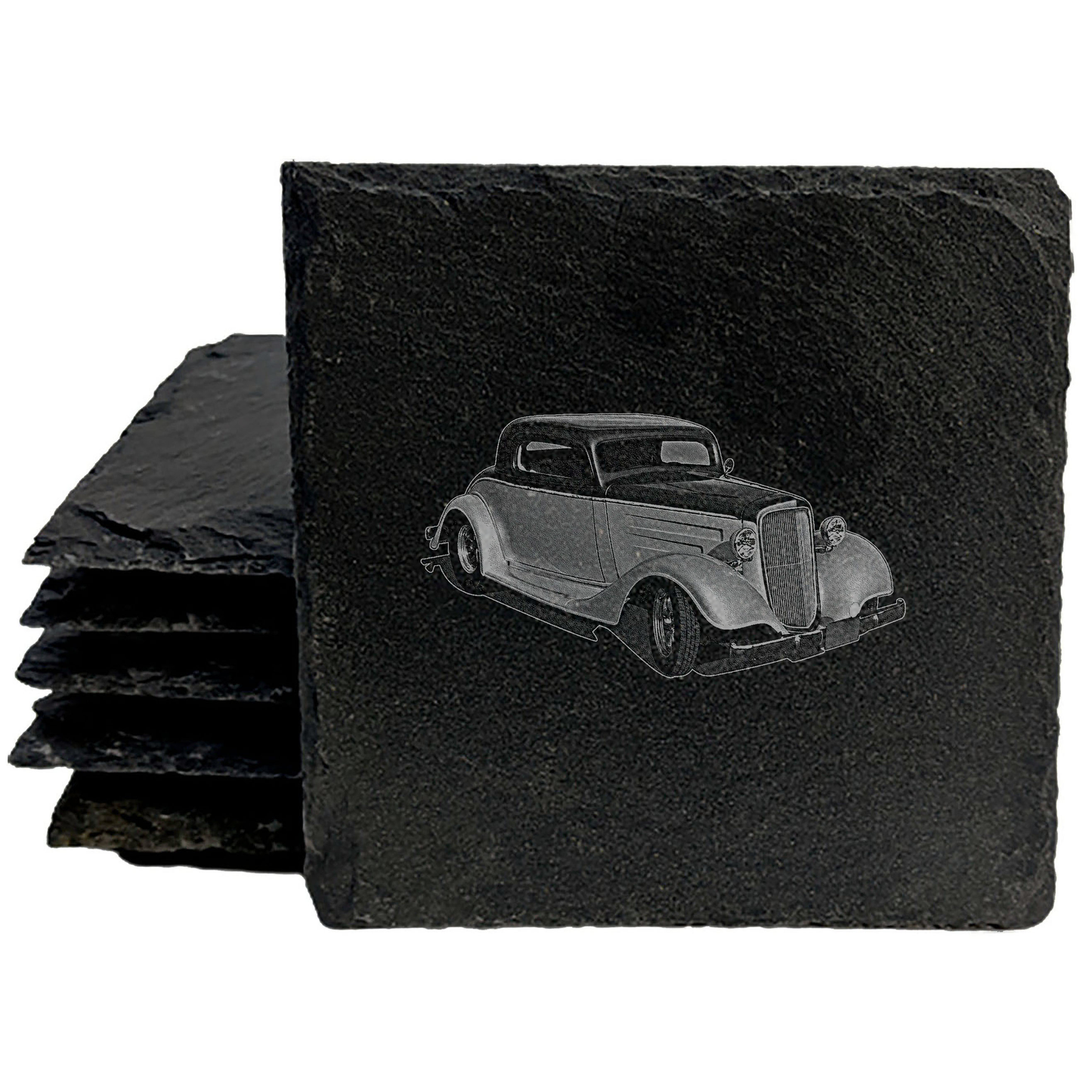 Classic Hot Rod Vibes: Vintage 1934 Hot Rod Coasters for Any Drink