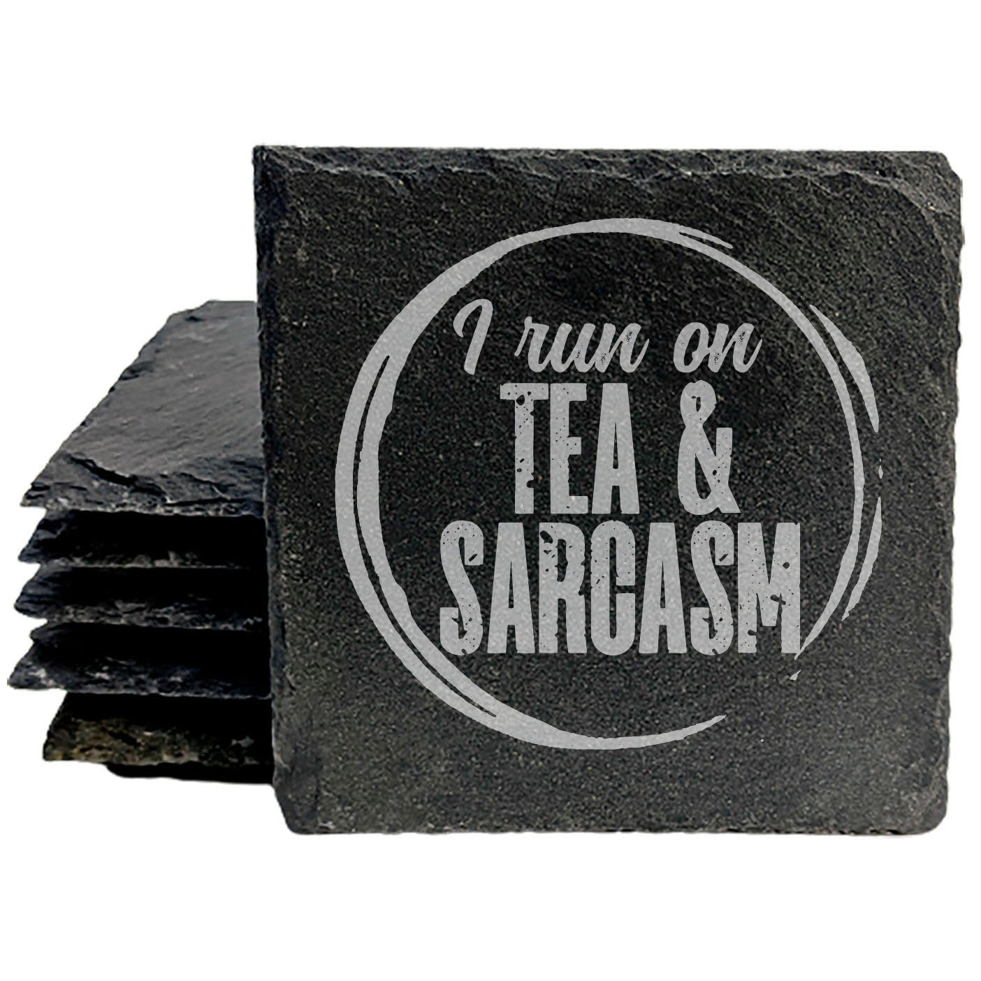 Add Some Sass to Your Tea Time: "I Run on Tea & Sarcasm" Coasters