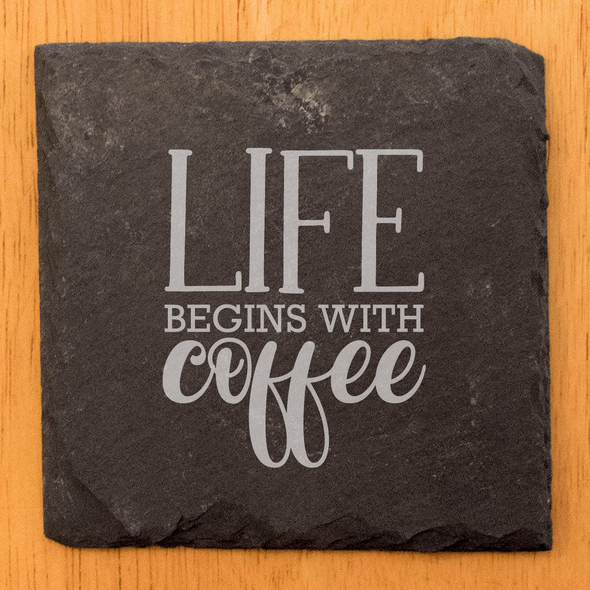 A Coffee Lover's Must-Have: Rustic Coasters with Coffee Mug