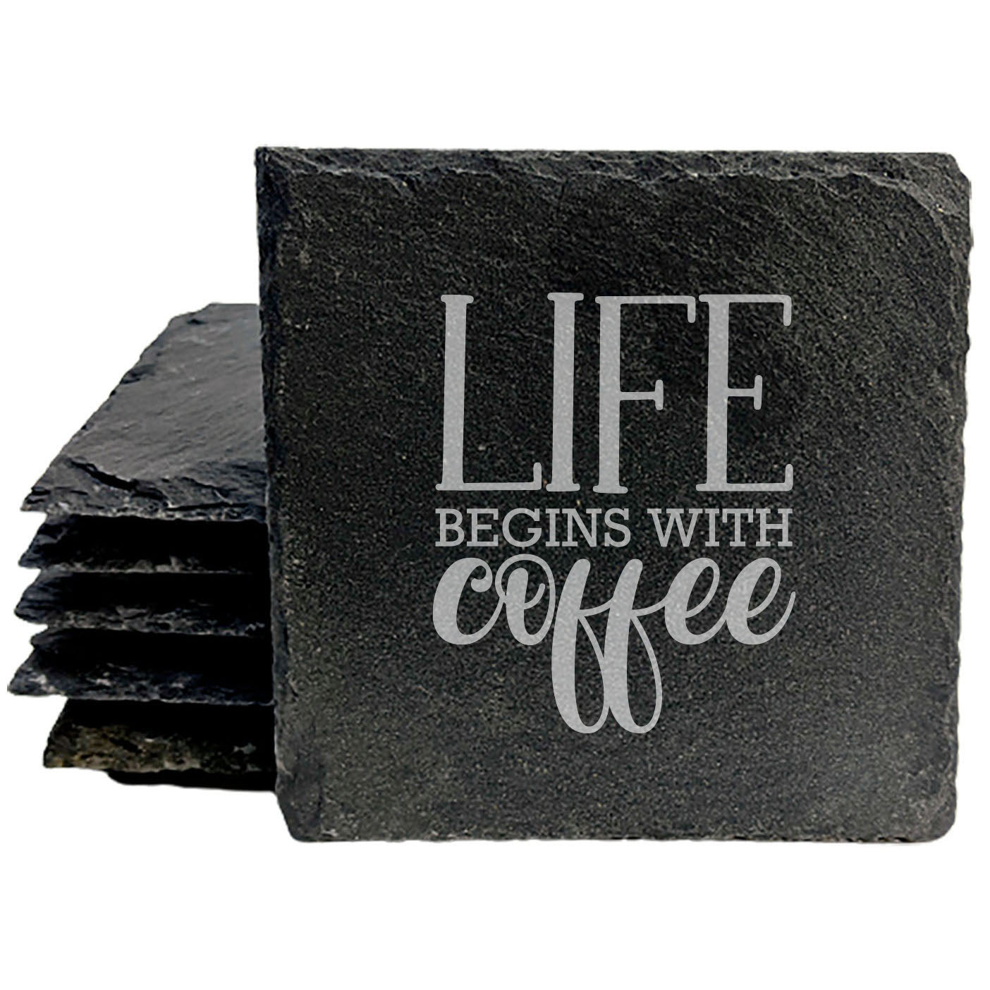 A Coffee Lover's Must-Have: Rustic Coasters with Coffee Mug