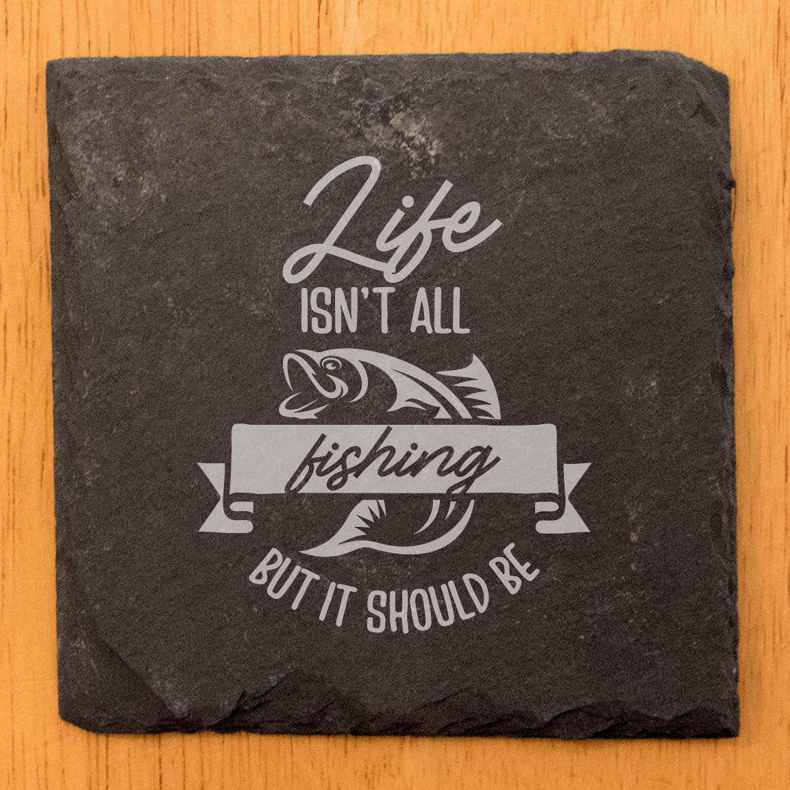 Reel in the Laughs: Humorous Fishing Coasters with Catchy Saying