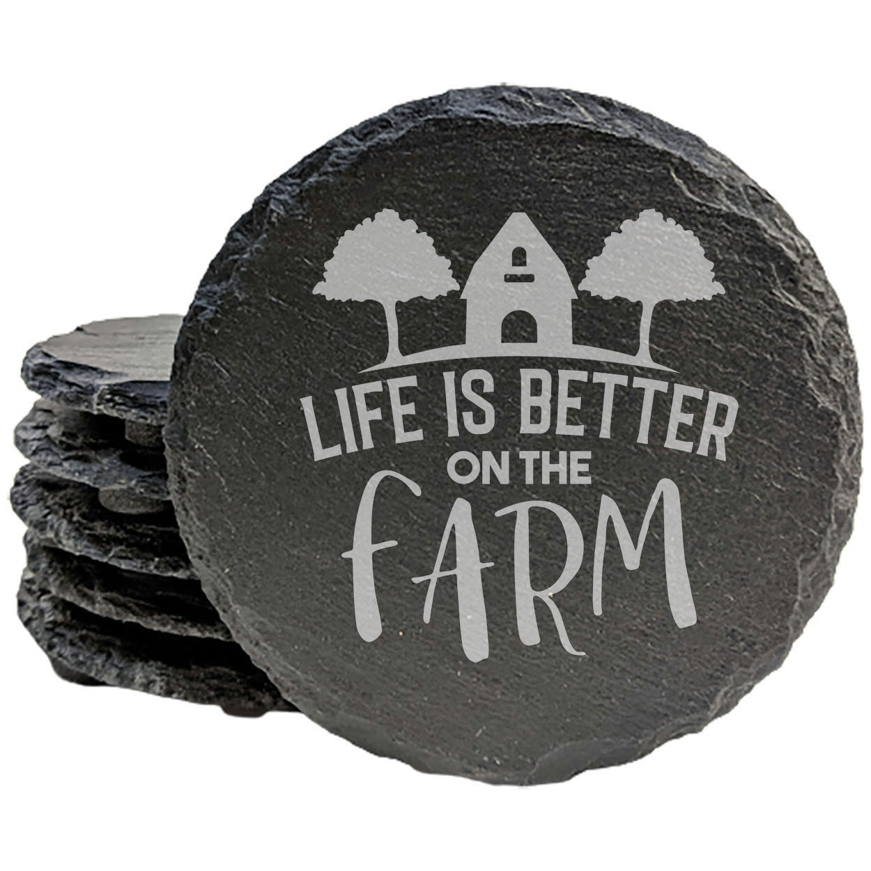Barn Raising Good Times: Life is Better on the Farm Coasters