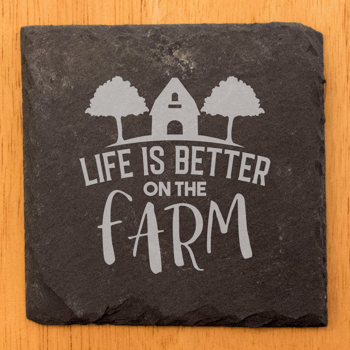 Barn Raising Good Times: Life is Better on the Farm Coasters