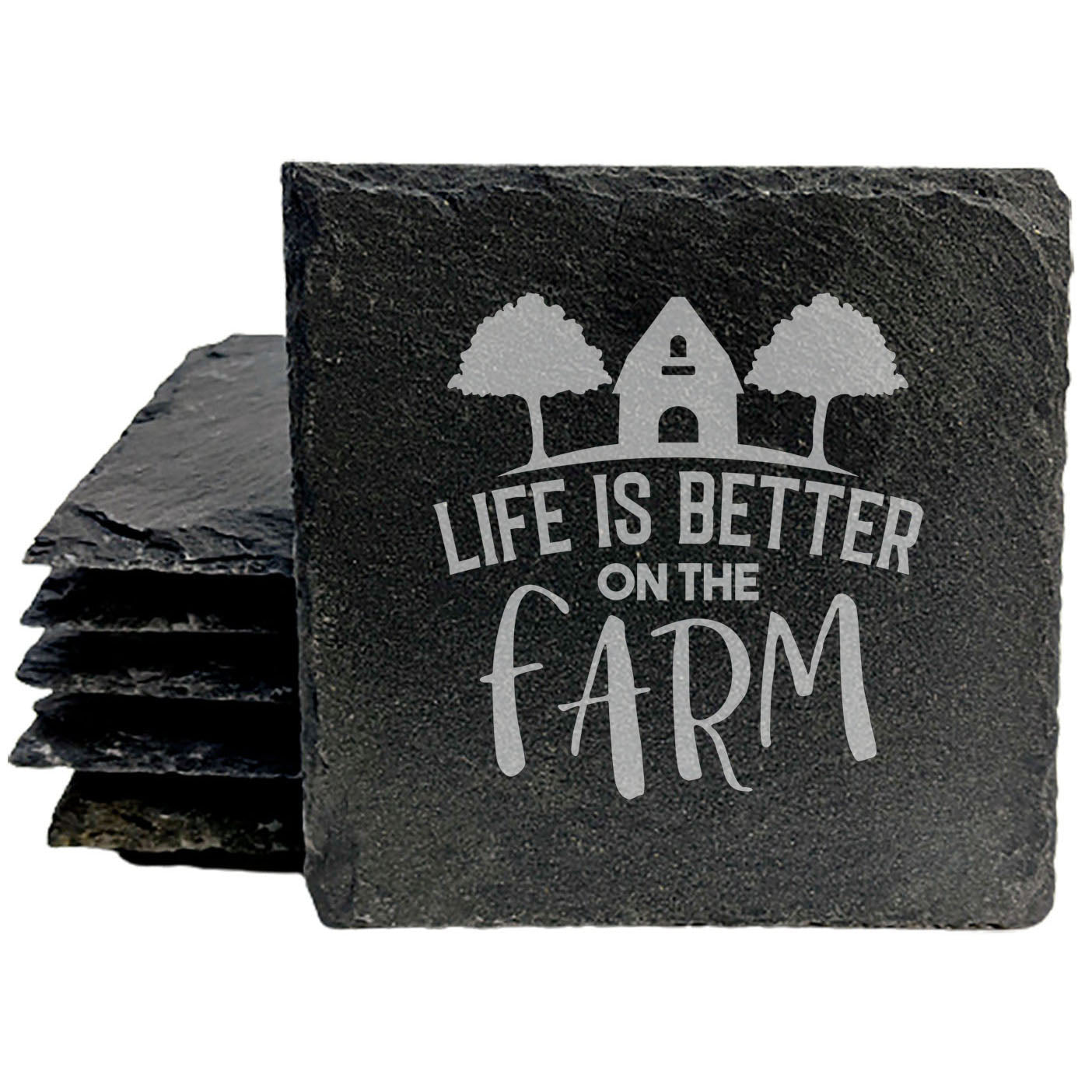 Barn Raising Good Times: Life is Better on the Farm Coasters