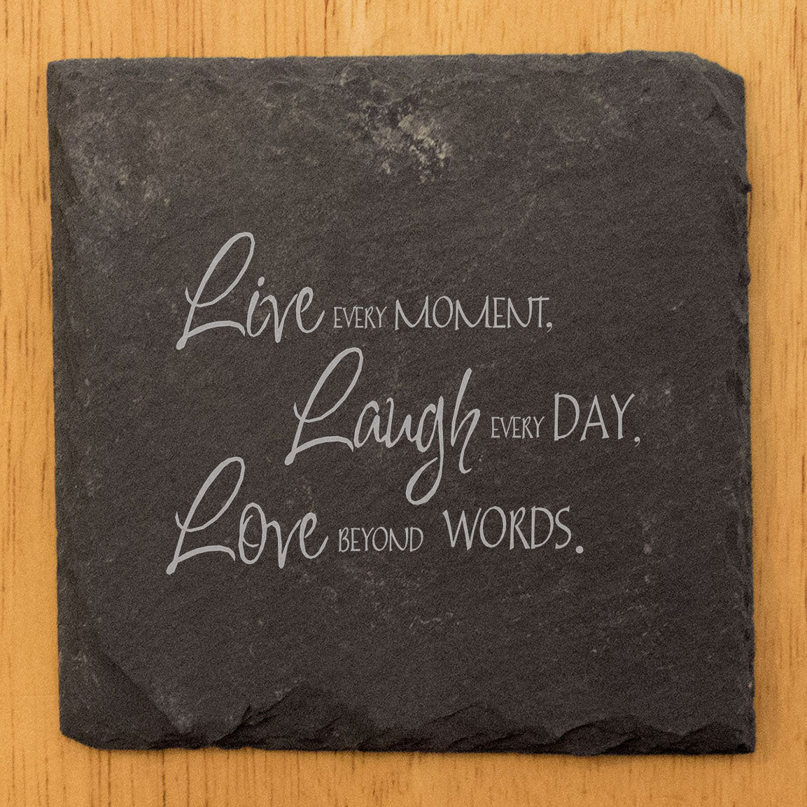 Live, Laugh, Love: Uplifting Message Coasters for Your Home