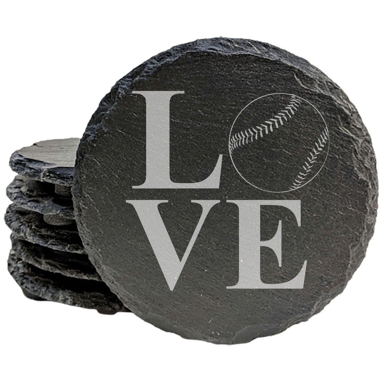 Love the Game: Baseball Inspired Coasters on Slate