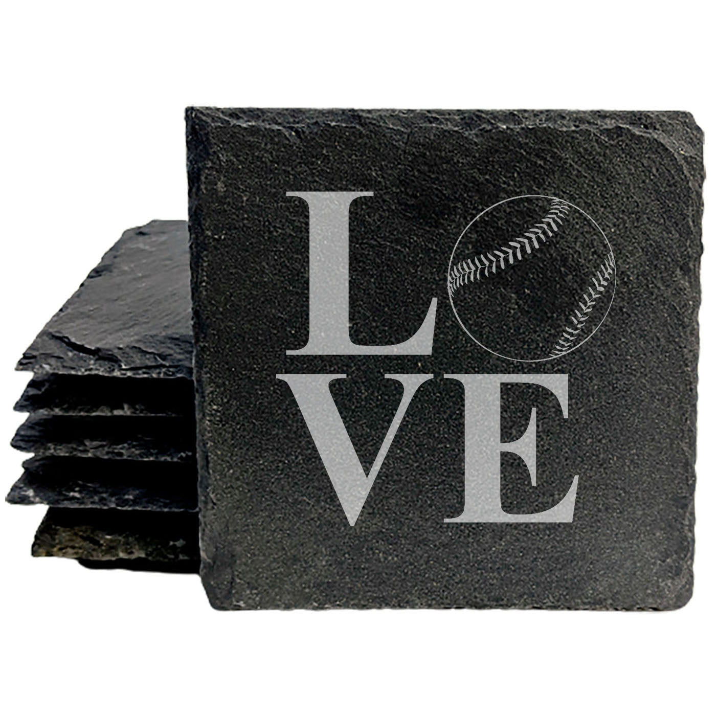 Love the Game: Baseball Inspired Coasters on Slate