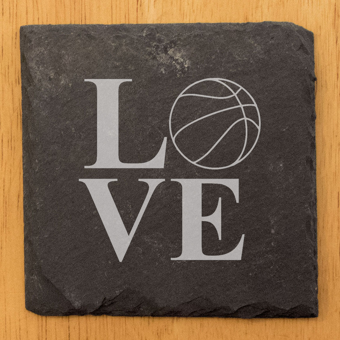 Love the Game: Basketball Inspired Coasters on Slate