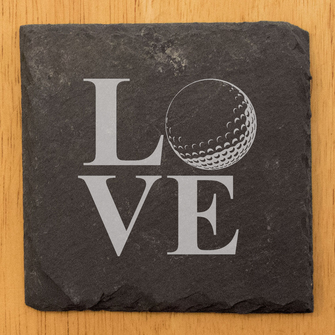 Fore! Love the Game: Golf Inspired Coasters on Slate