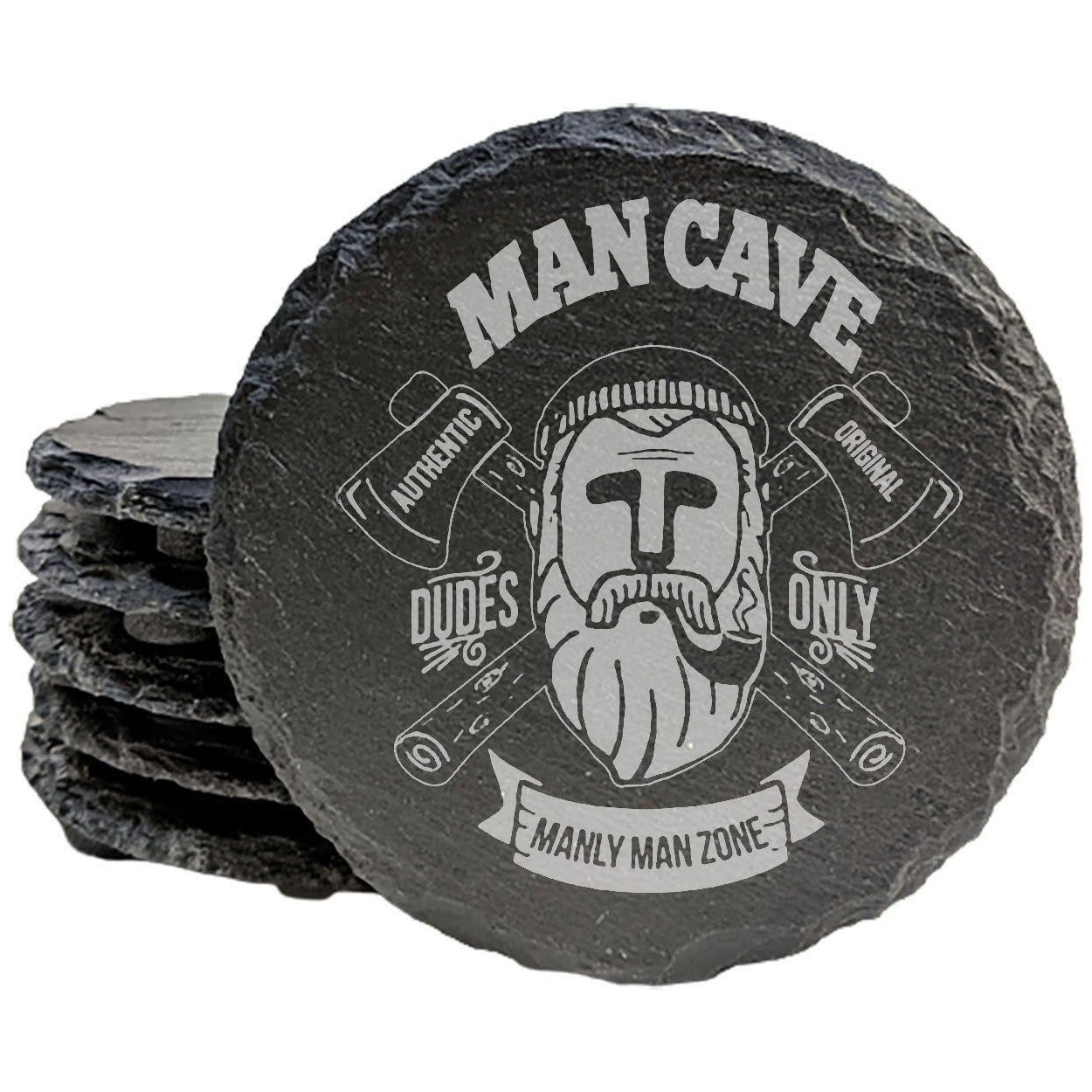Authentically Manly: Axe-wielding Man Cave Coasters