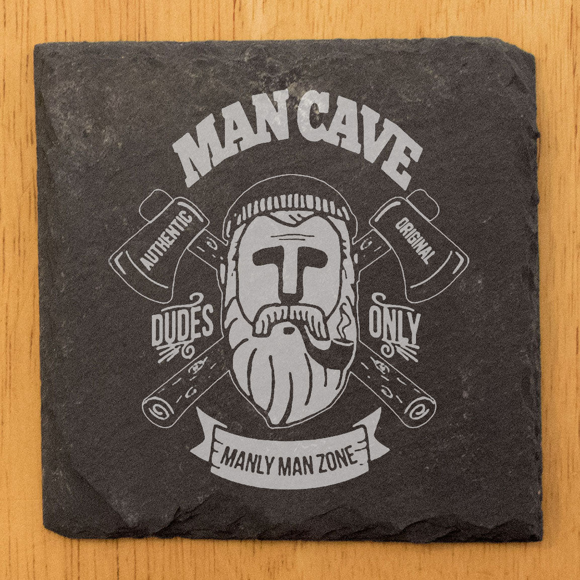 Authentically Manly: Axe-wielding Man Cave Coasters