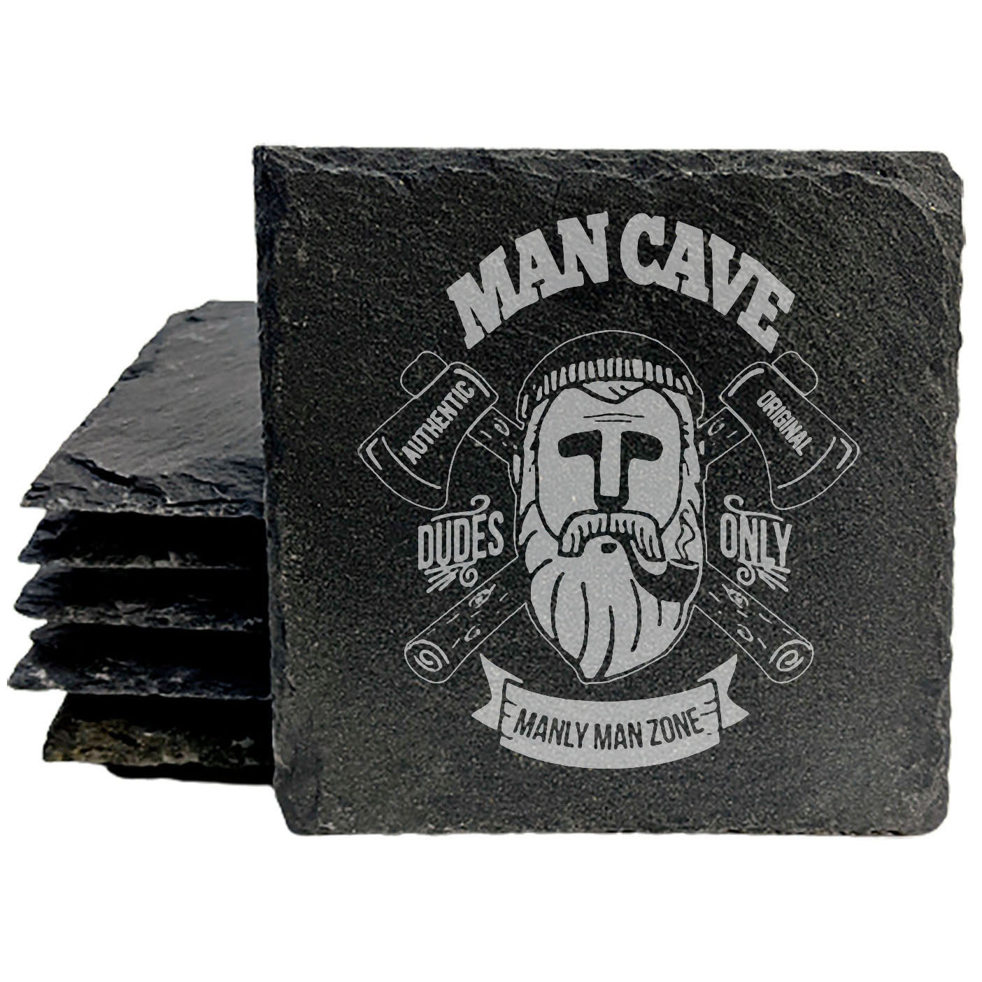 Authentically Manly: Axe-wielding Man Cave Coasters