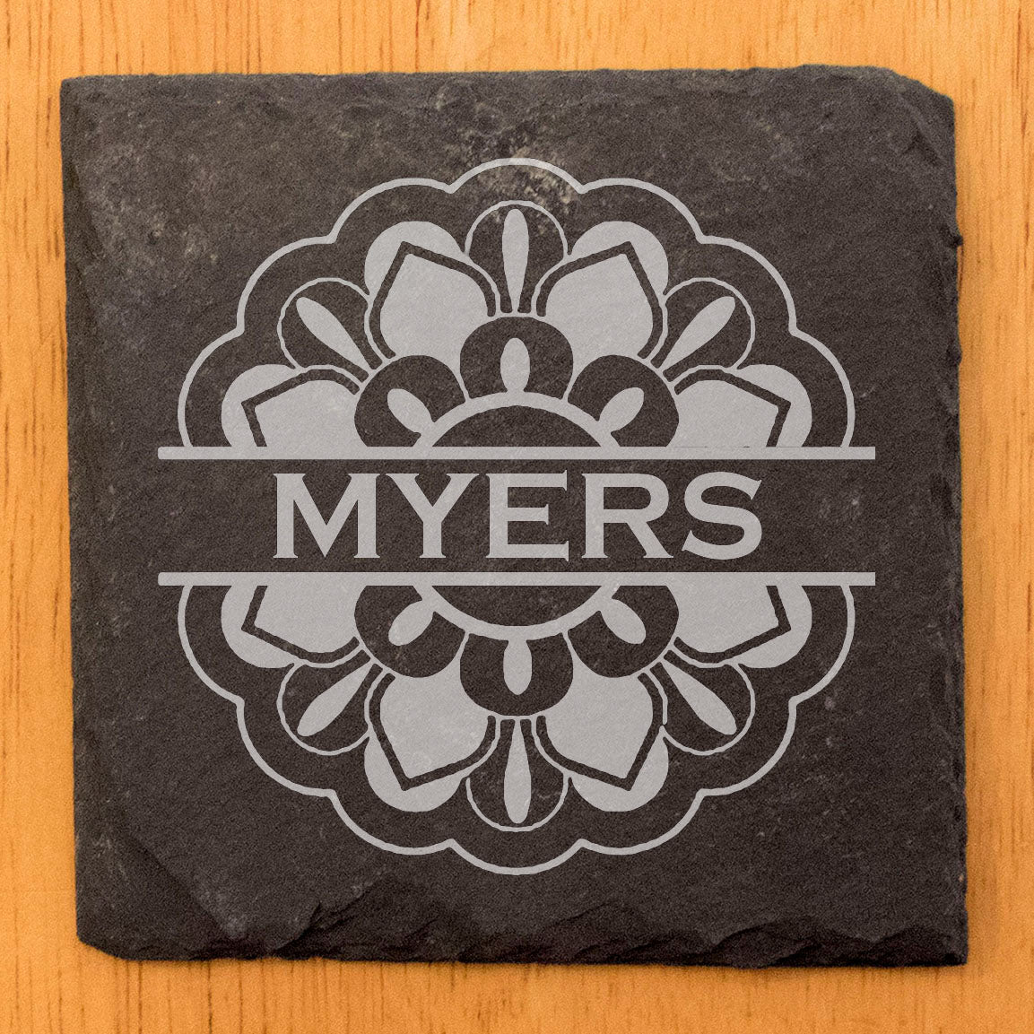 A Touch of Peace for All: Personalized Mandala Monogram Coasters