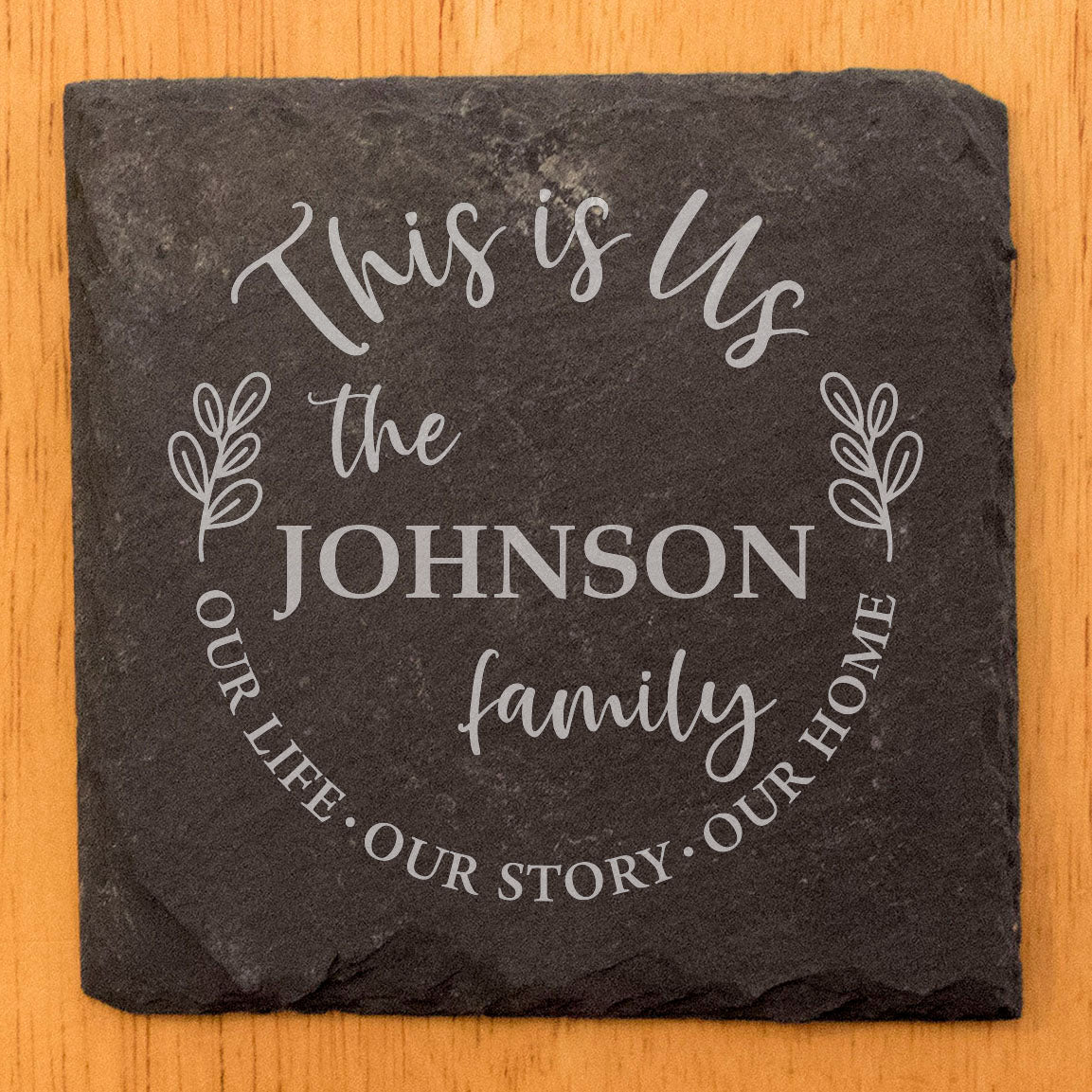 Personalized Monogram Coasters, Natural Slate Stone Coaster Set, Birthday, Wedding Or Anniversary Gift, Customized Rustic Coasters, Drink Coasters