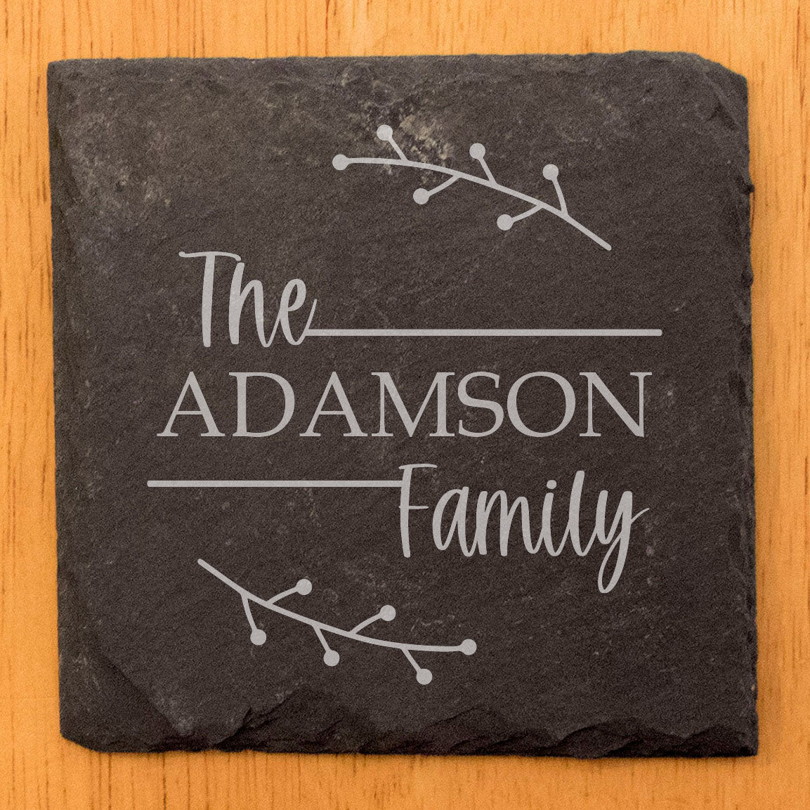 Personalized Monogram Coasters, Natural Slate Stone Coaster Set, Birthday, Wedding Or Anniversary Gift, Customized Rustic Coasters, Drink Coasters