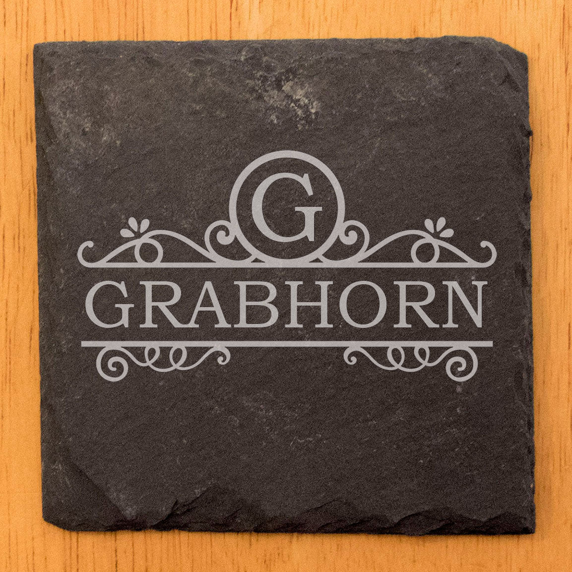Personalized Monogram Coasters, Natural Slate Stone Coaster Set, Birthday, Wedding Or Anniversary Gift, Customized Rustic Coasters, Drink Coasters