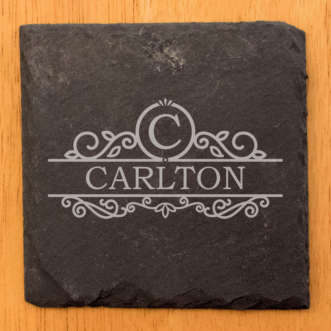 Personalized Monogram Coasters, Natural Slate Stone Coaster Set, Birthday, Wedding Or Anniversary Gift, Customized Rustic Coasters, Drink Coasters
