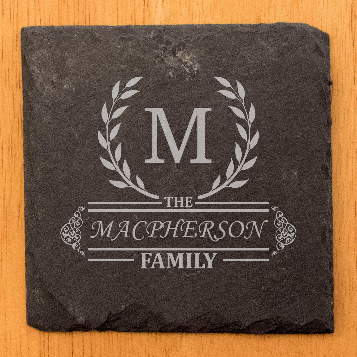 Personalized Monogram Coasters, Natural Slate Stone Coaster Set, Birthday, Wedding Or Anniversary Gift, Customized Rustic Coasters, Drink Coasters