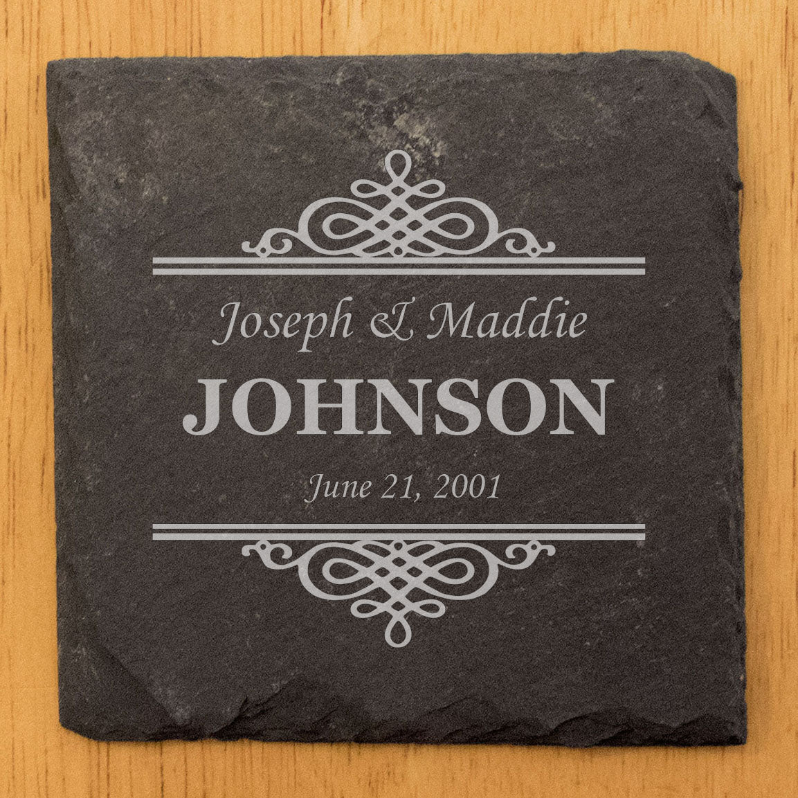 Personalized Monogram Coasters, Natural Slate Stone Coaster Set, Birthday, Wedding Or Anniversary Gift, Customized Rustic Coasters, Drink Coasters