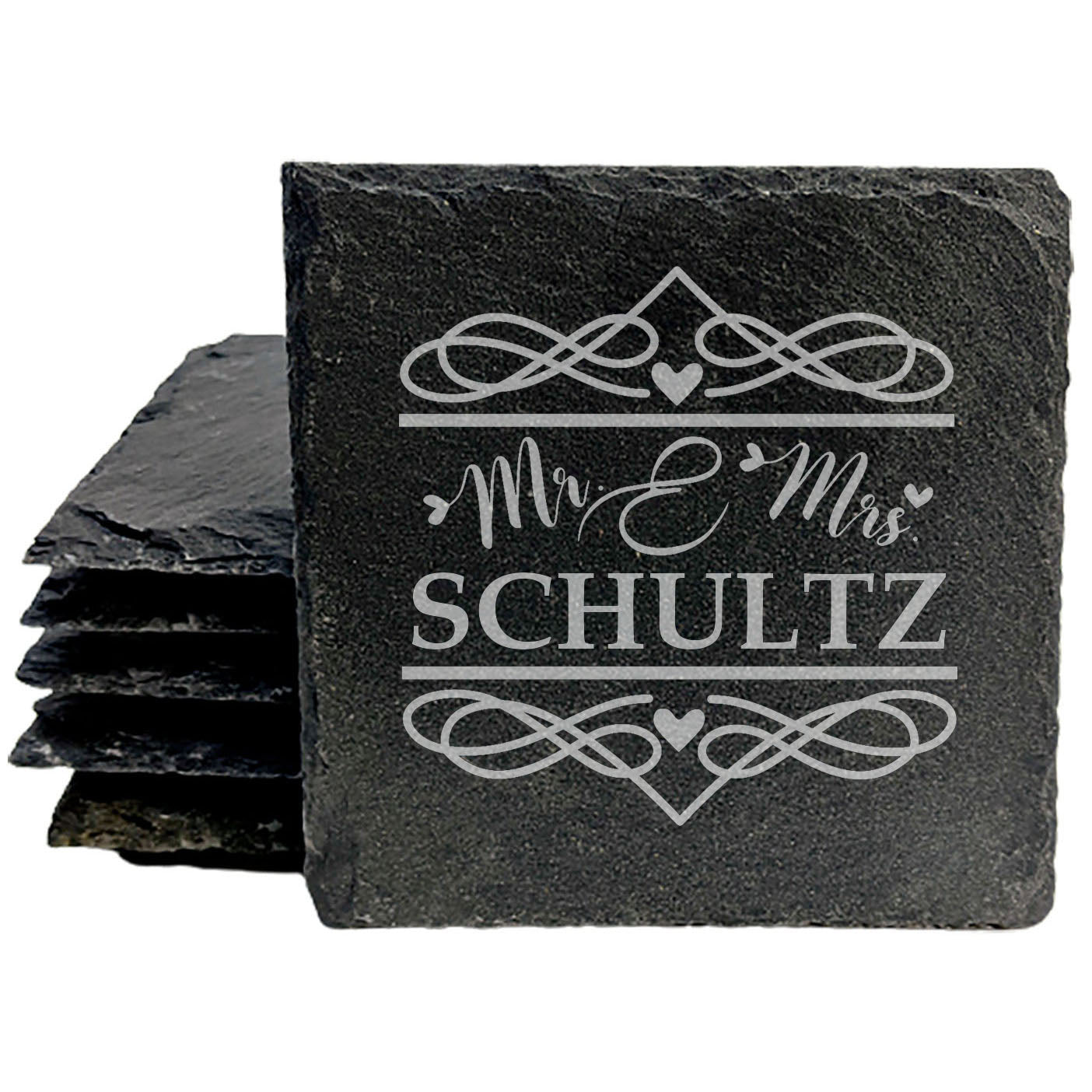 Celebrate Together: Personalized Mr. & Mrs. Coasters