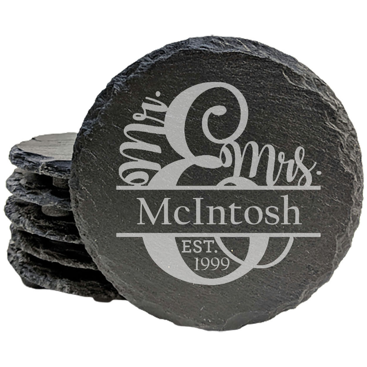 Forever Fun: Whimsical Mr. & Mrs. Personalized Coasters