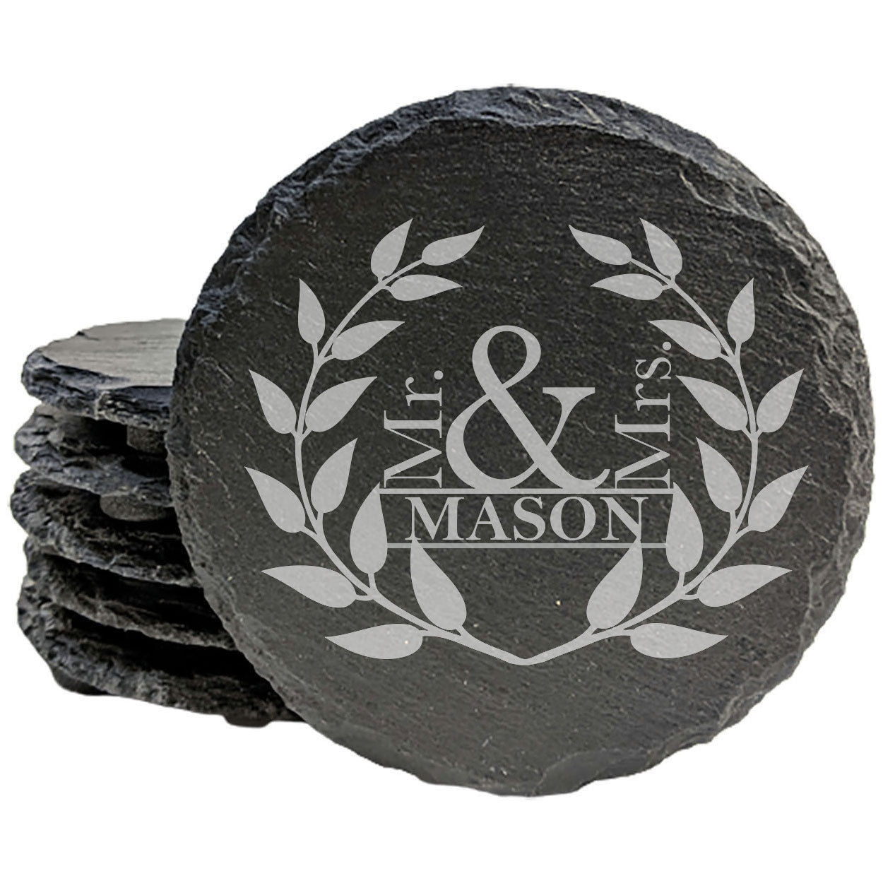 A Touch of Wreathed Charm: Personalized Wreath Coasters