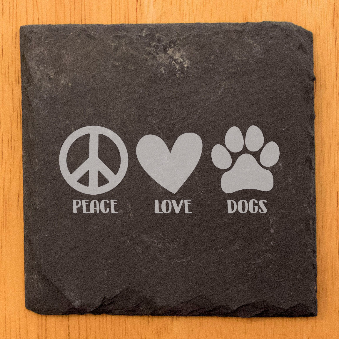 Woof Wag & Wonder: Peace, Love, Dogs Coasters for Dog Lovers