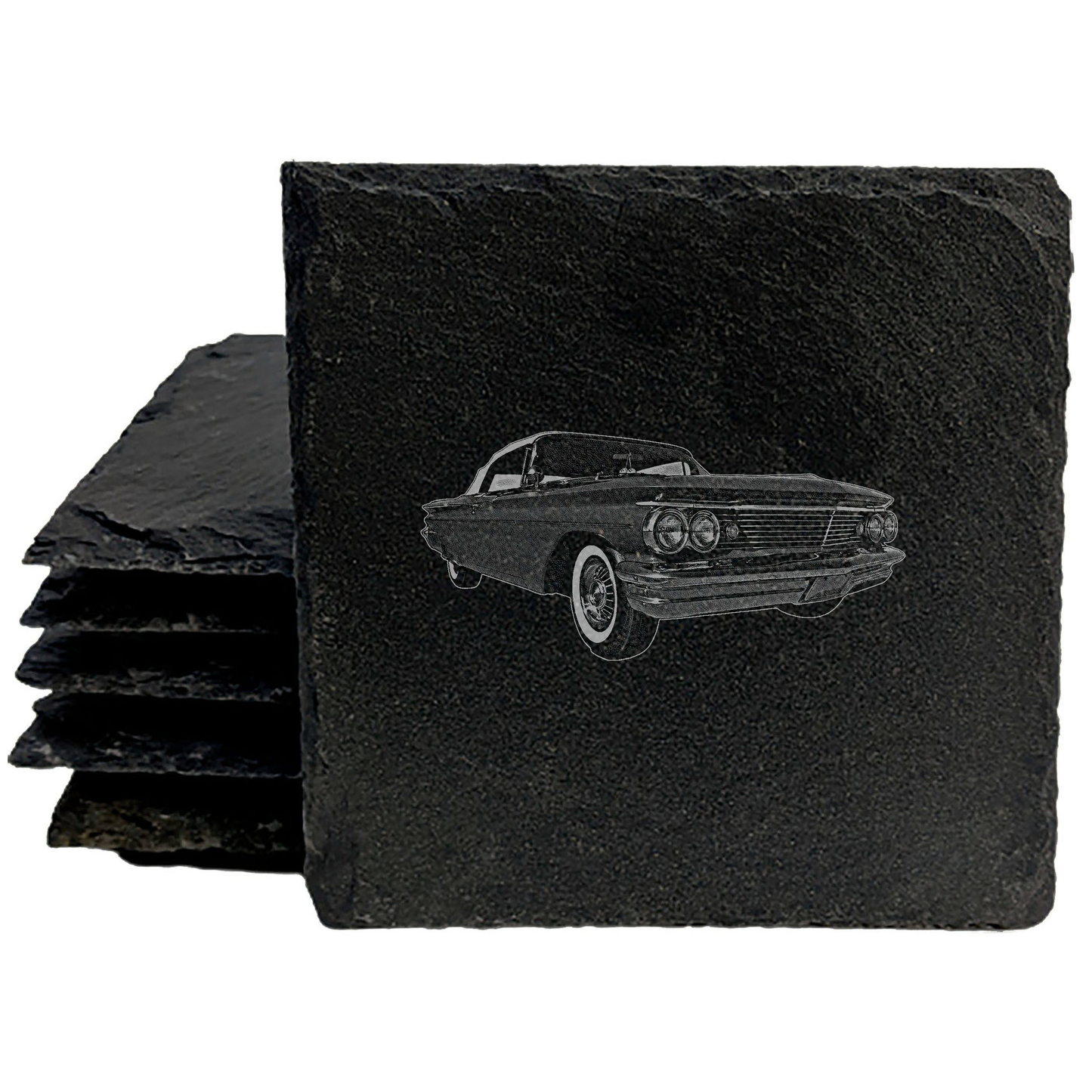 Classic Curves: Vintage 1960 Pontiac Catalina Coasters for Your Den