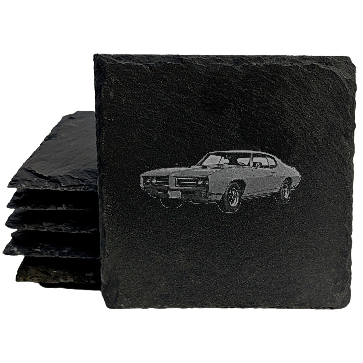 1969 Pontiac GTO: Laser-Etched Coasters for Muscle Car Enthusiasts