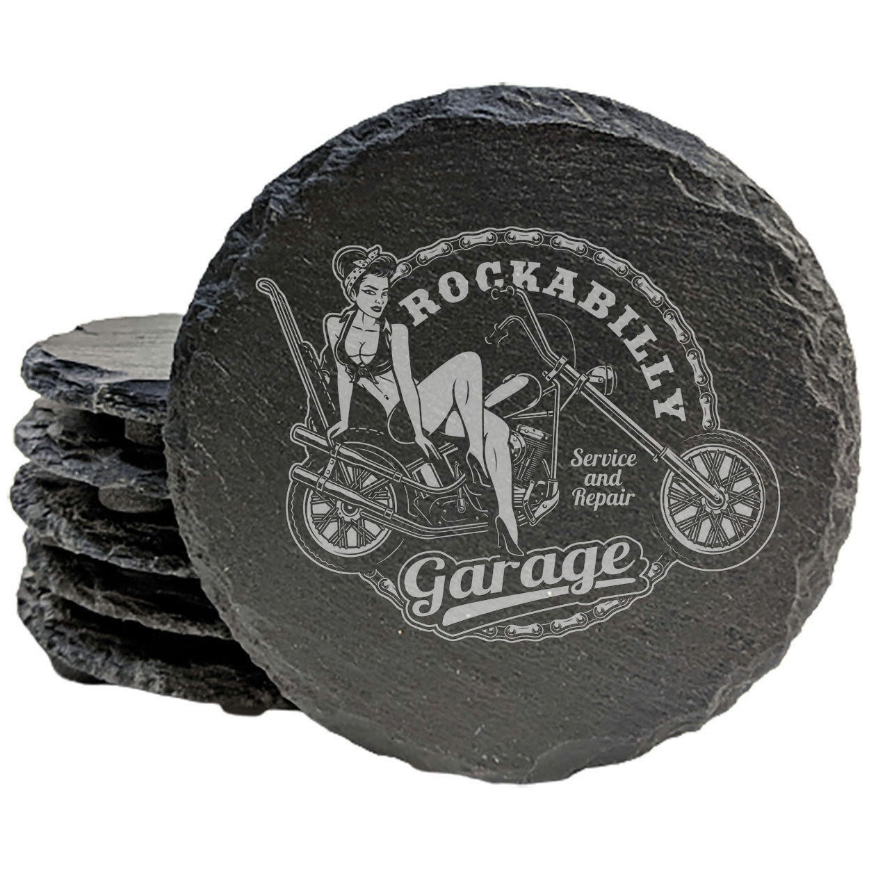 Rockabilly Ride: Pinup Girl Coasters for the Garage