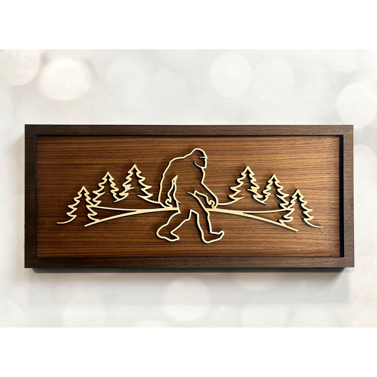 Bigfoot Line Art Sign