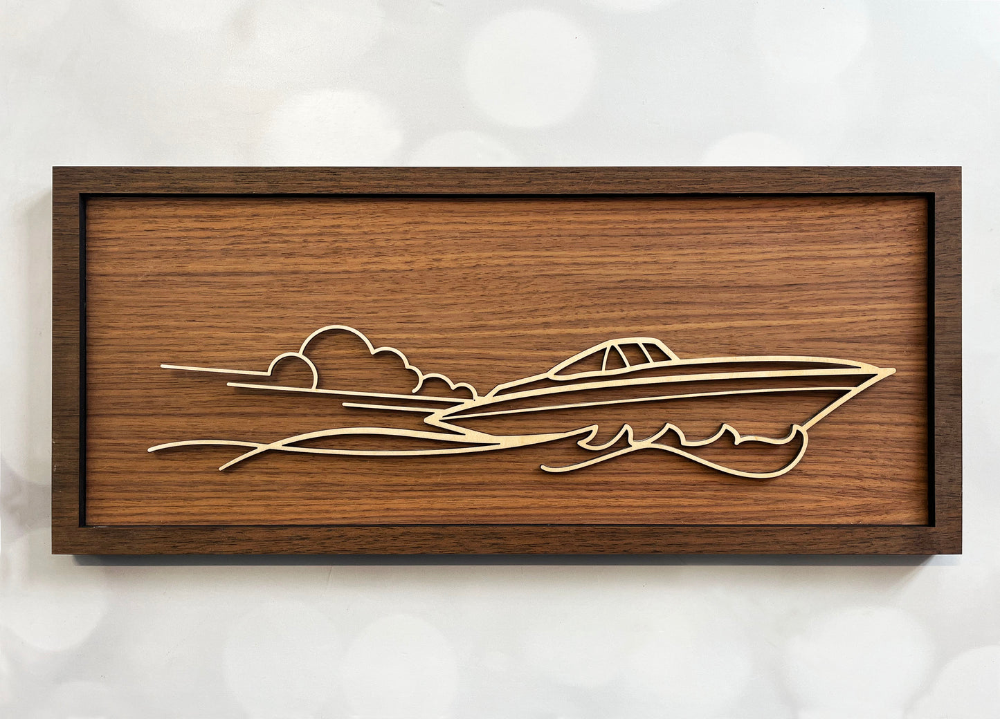 Powerboat Line Art Sign