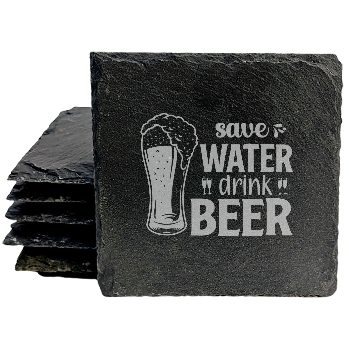 H2Nope! Save Water, Drink Beer Coasters (Funny)