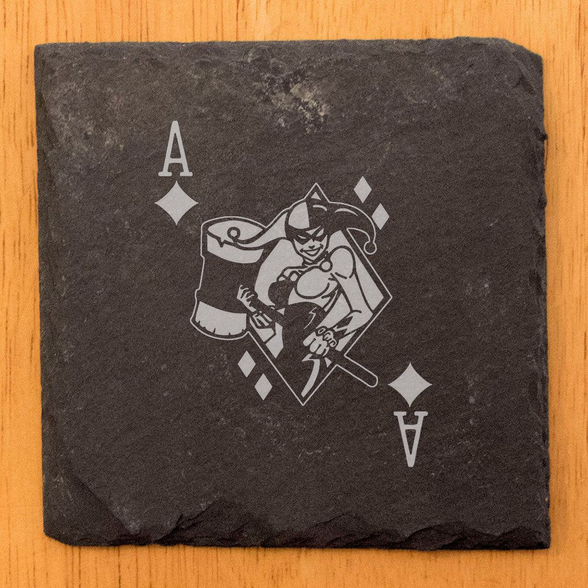 The Unexpected: Ace of Diamonds & Sexy Woman Joker Coasters