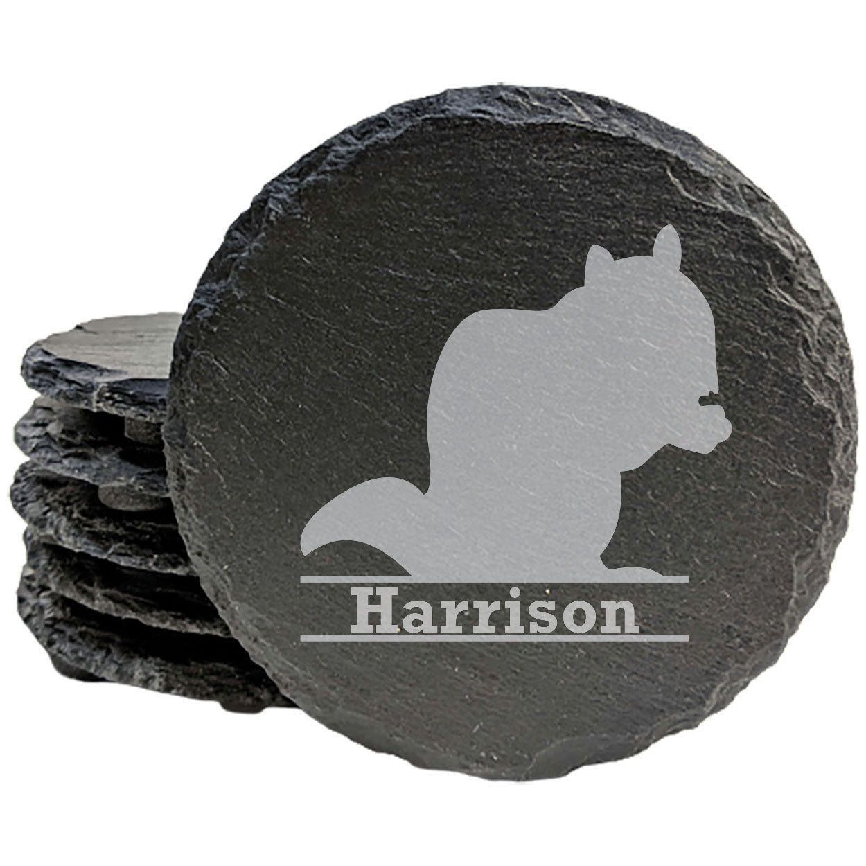 Personalized Squirrel Coasters #4