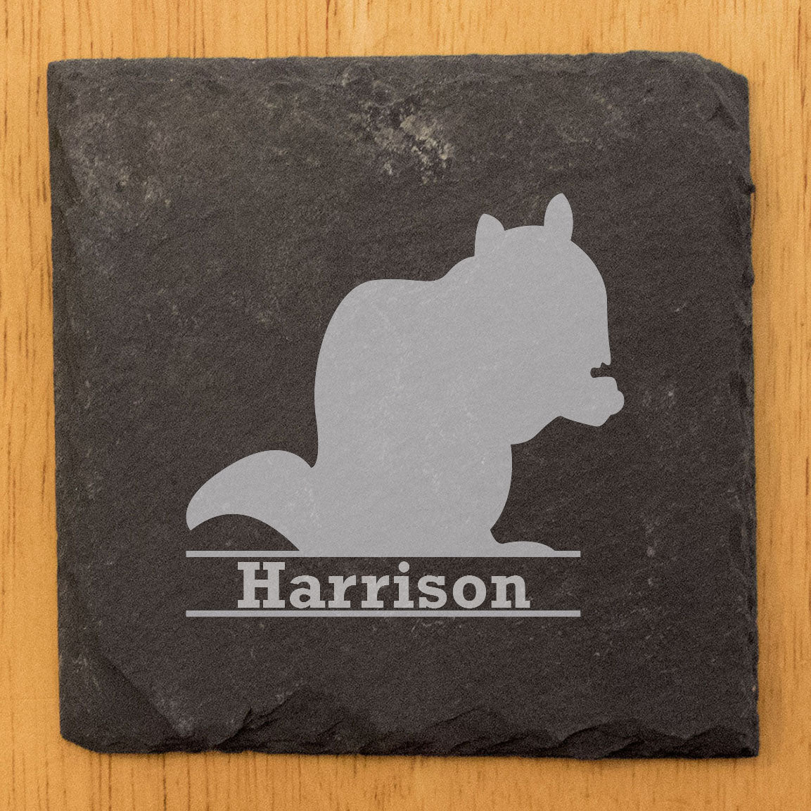 Personalized Squirrel Coasters #4