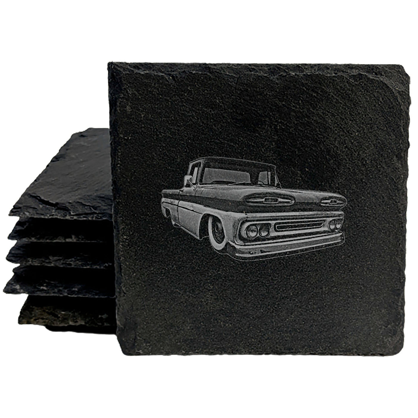 Classic Lines & Rustic Charm: 1961 Pickup Truck Coasters for Any Drink