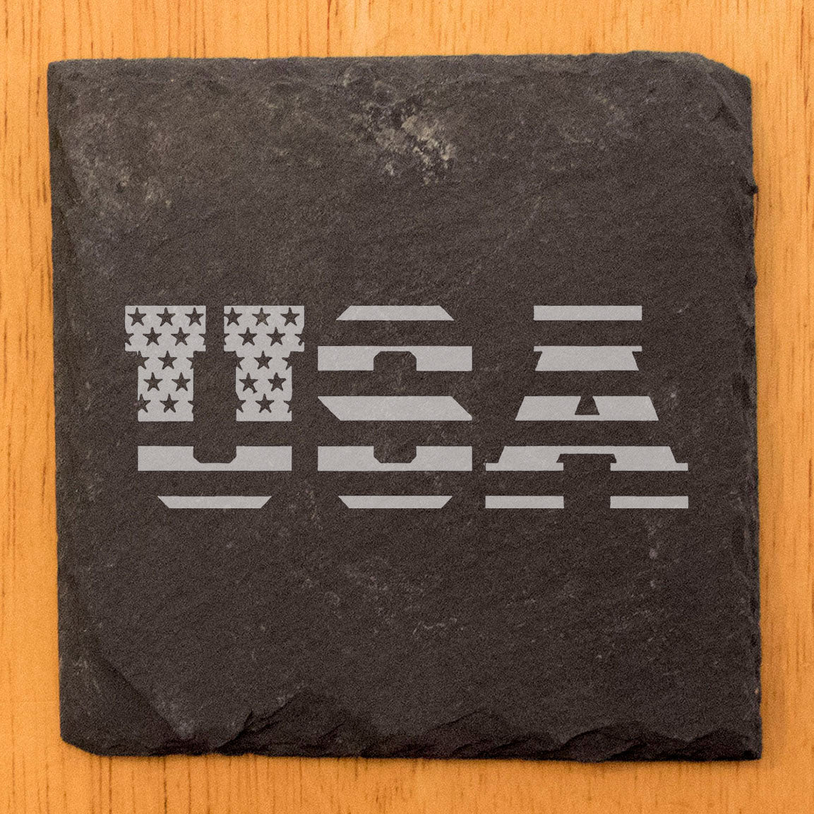 Coast to Coast: Rustic USA Flag Coasters for All