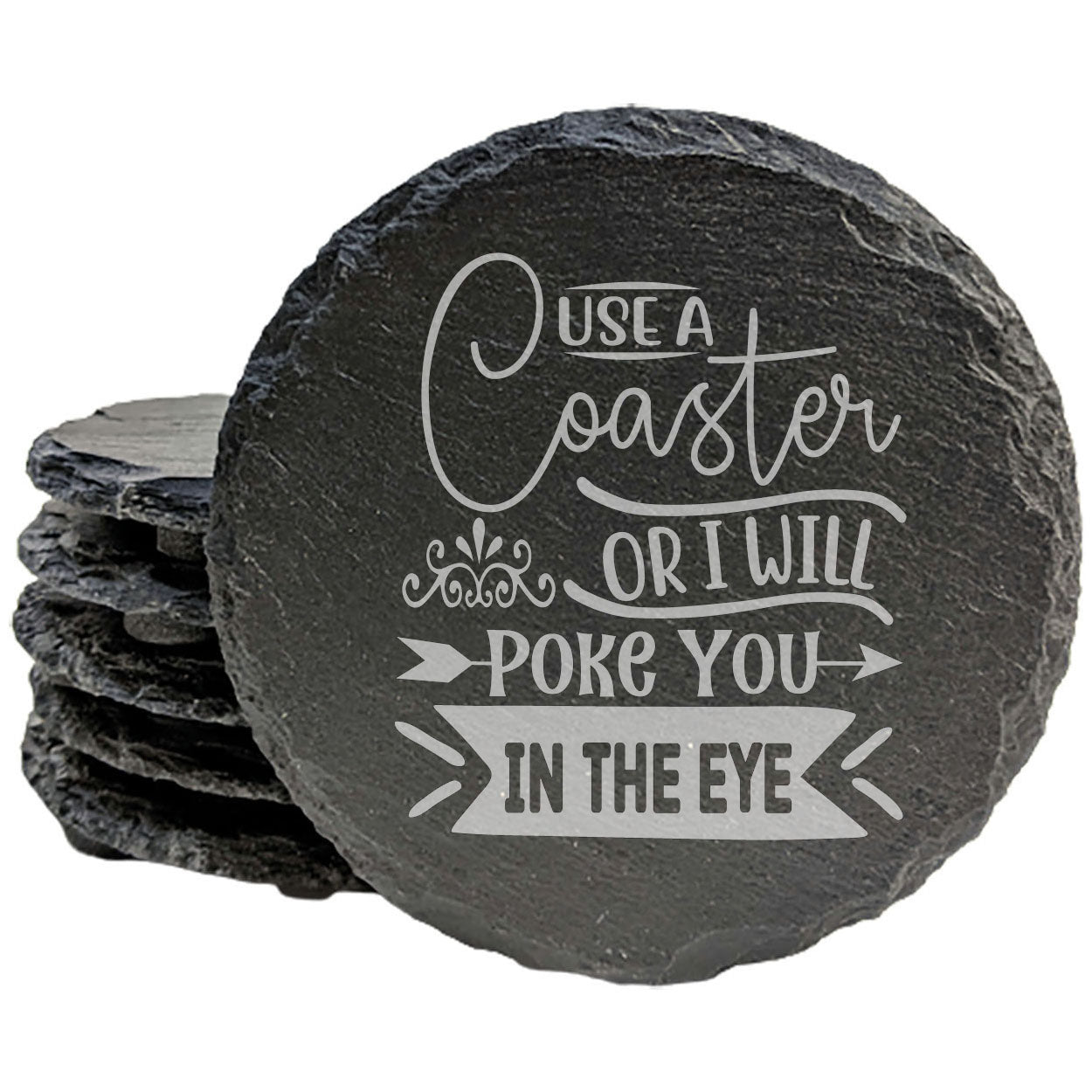 Laser Etched Love: Snarky Coasters to Protect Your Furniture