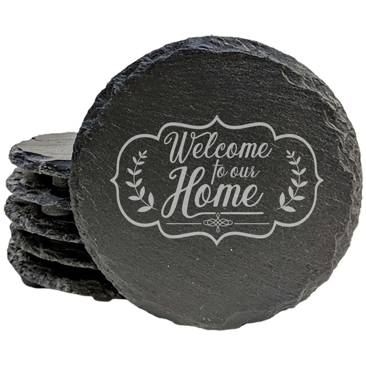 Spread the Love: Engraved "Welcome To Our Home" Coasters