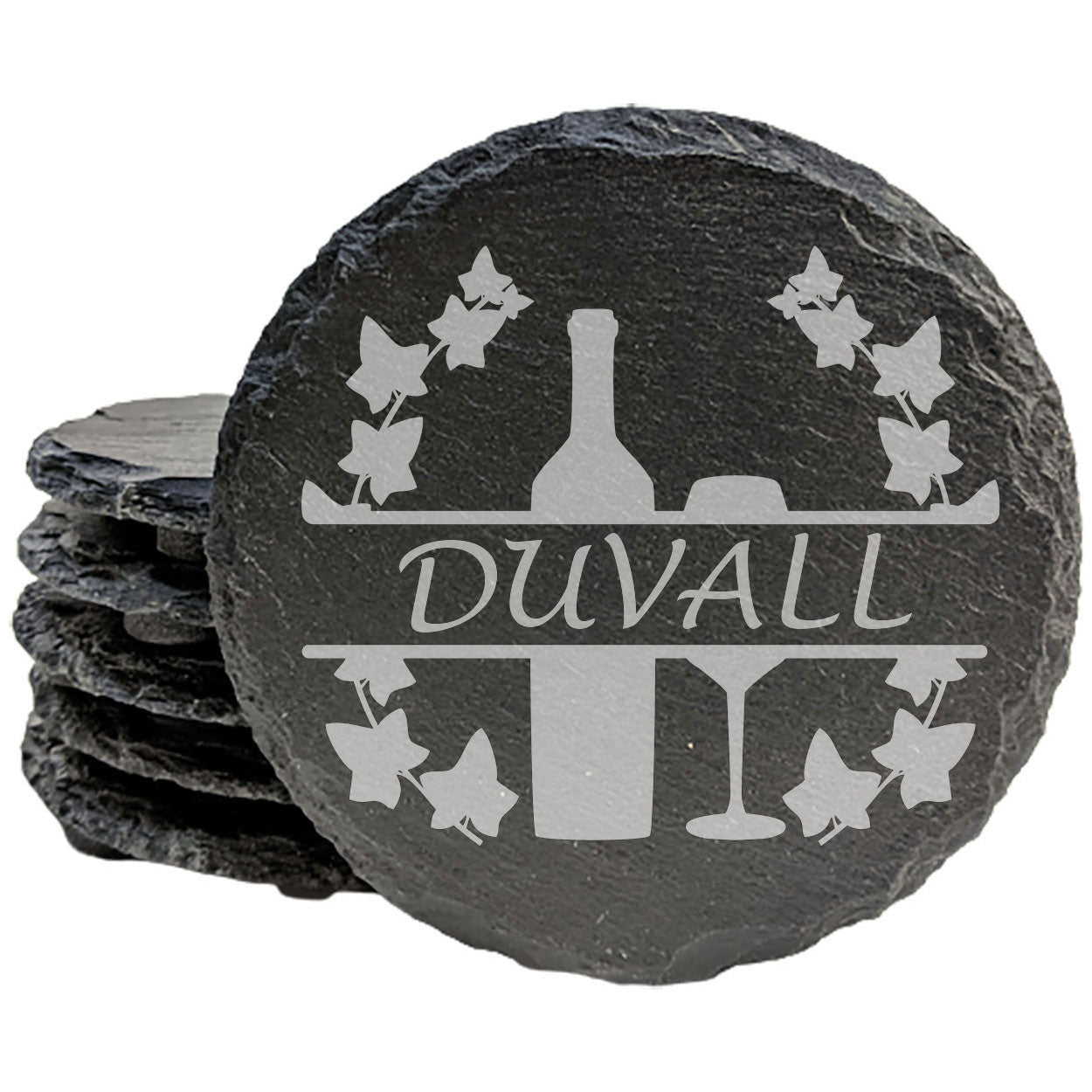 Vine & Glass: Personalized Slate Coasters for Wine Lovers