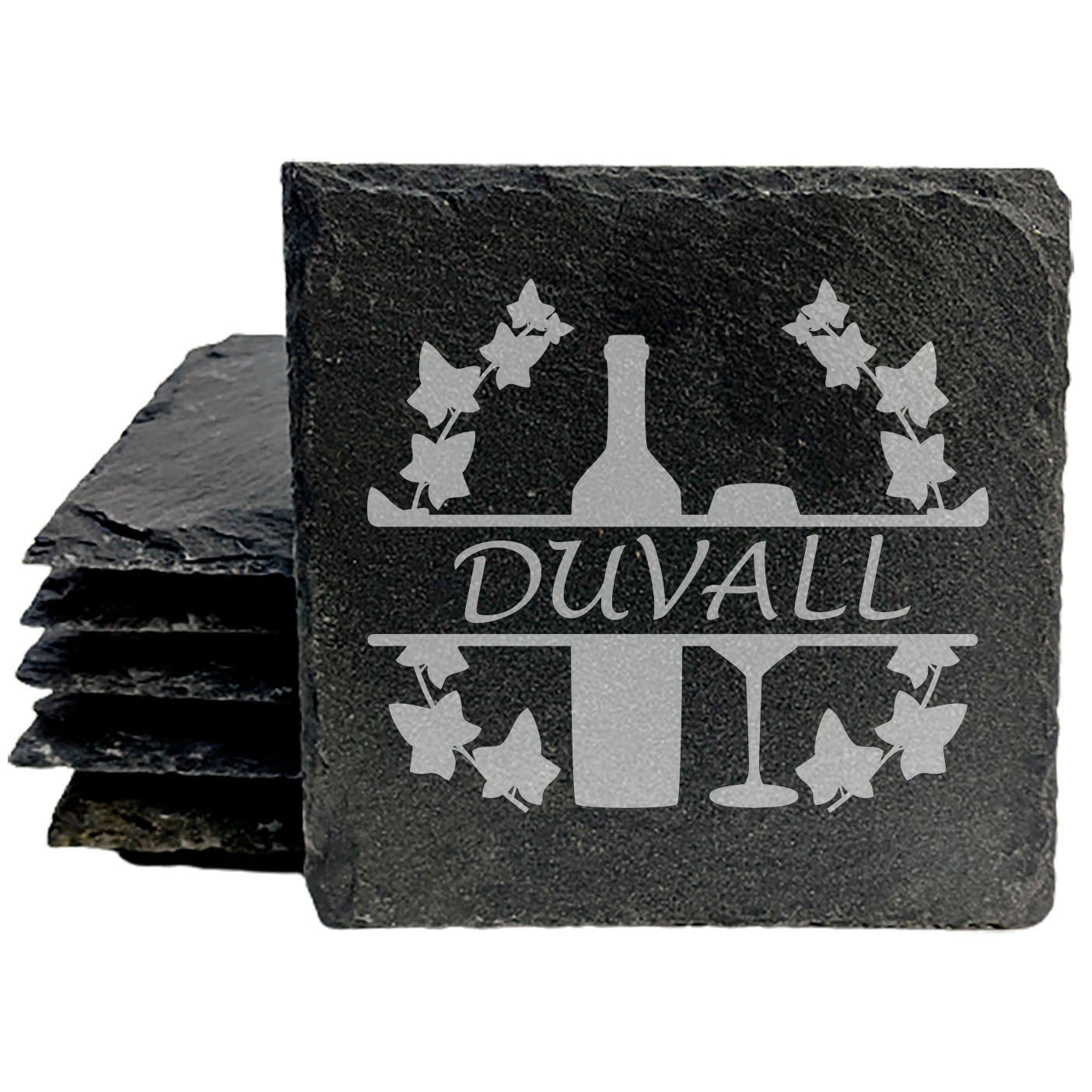 Vine & Glass: Personalized Slate Coasters for Wine Lovers