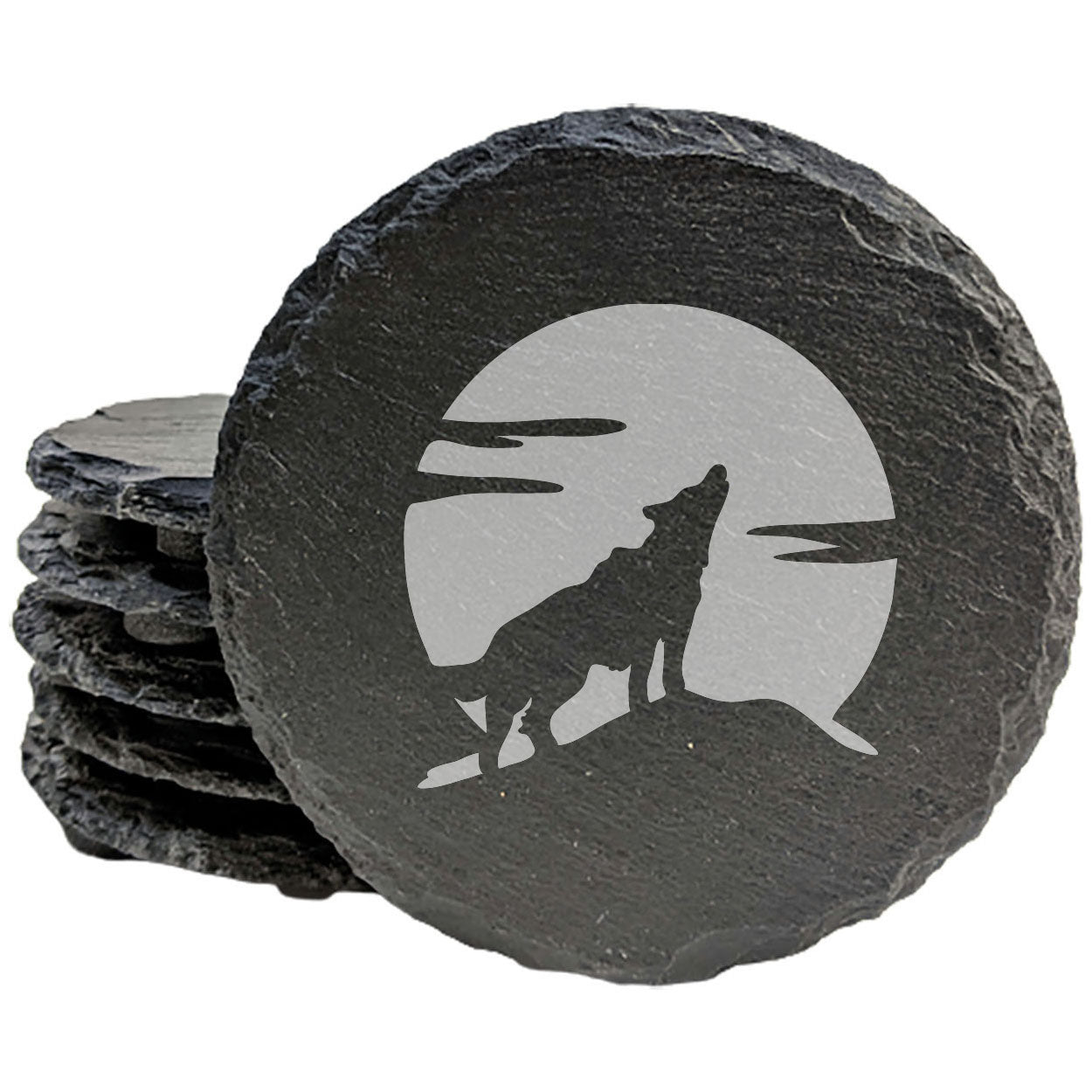 Howling at the Moon: Wolf Silhouette Coasters for Nature Lovers