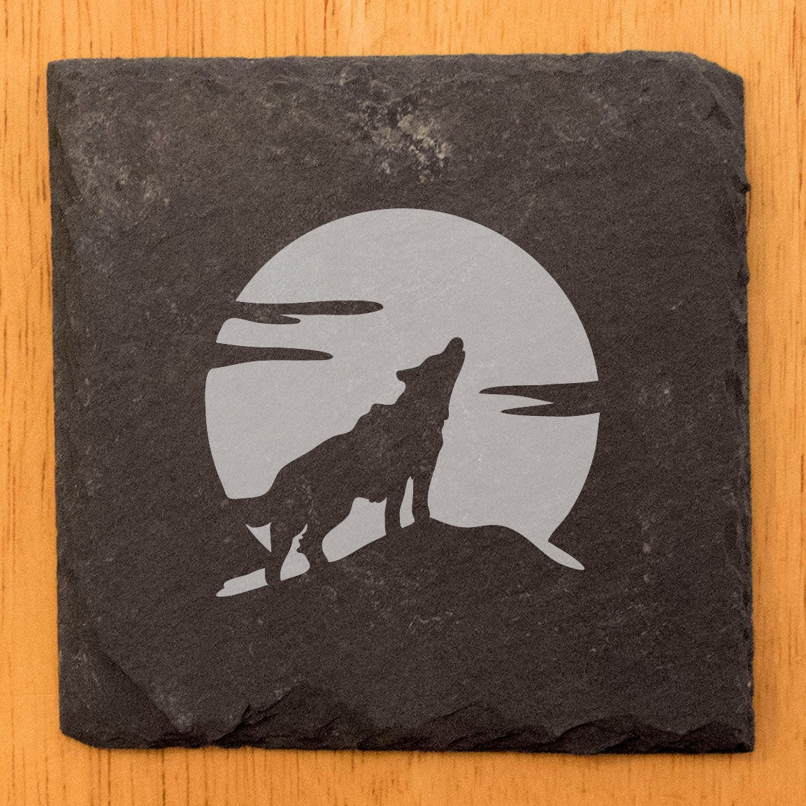 Howling at the Moon: Wolf Silhouette Coasters for Nature Lovers
